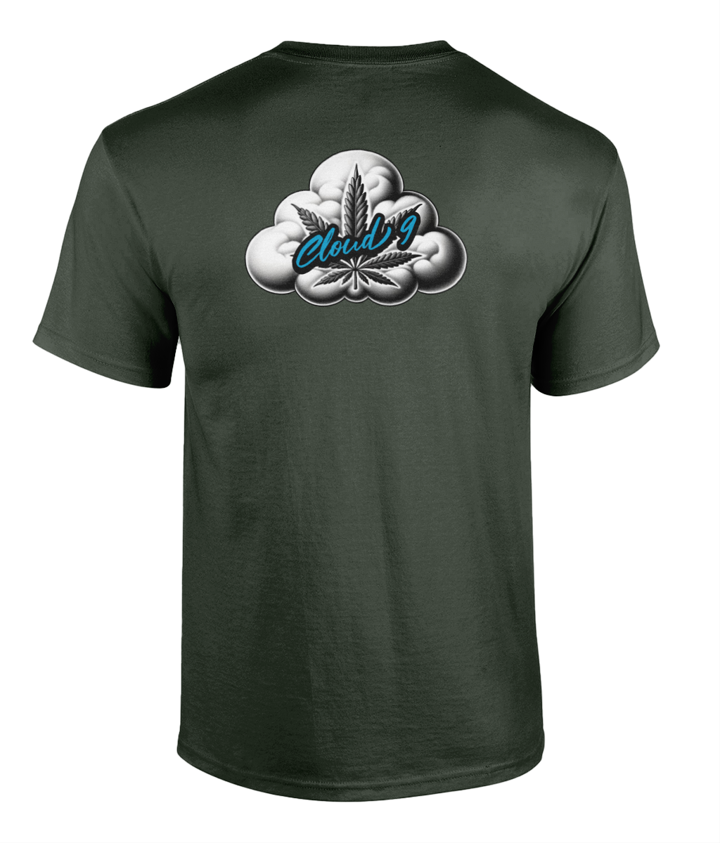 Cloud 9 Small Logo & Cloud Leaf Unisex T-Shirt