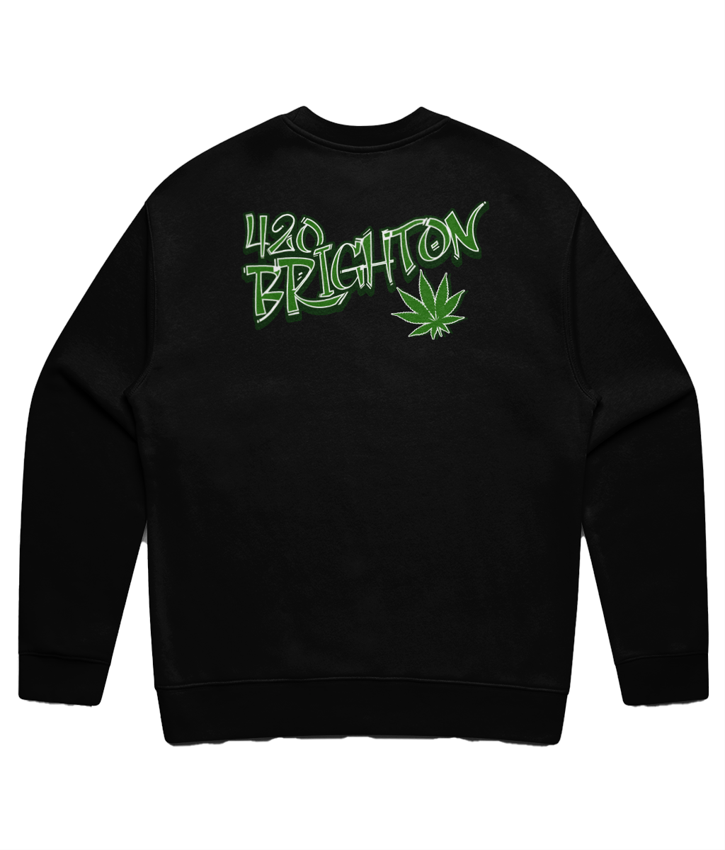 420 Brighton Green Logo Double Sided Unisex Sweatshirt