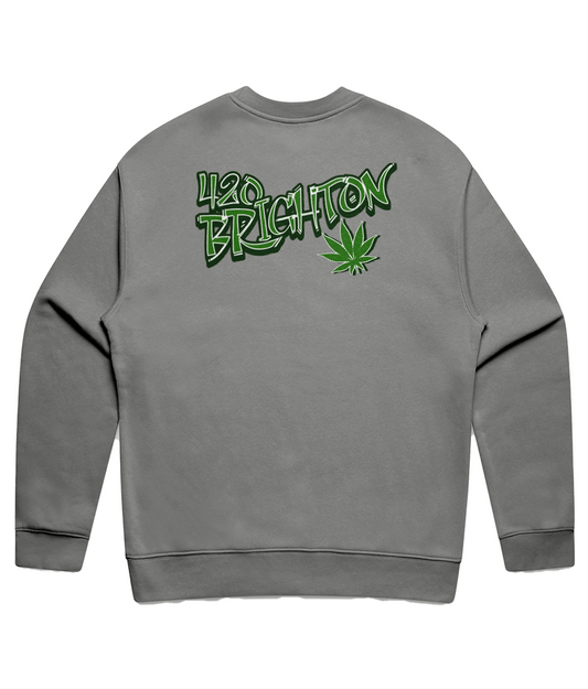 420 Brighton Green Logo Double Sided Unisex Sweatshirt