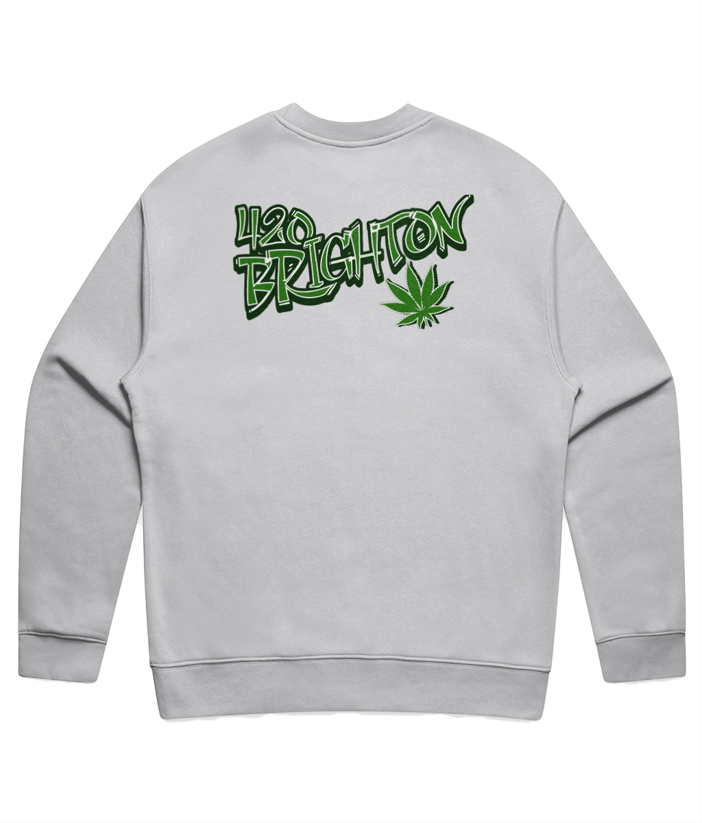 420 Brighton Green Logo Double Sided Unisex Sweatshirt