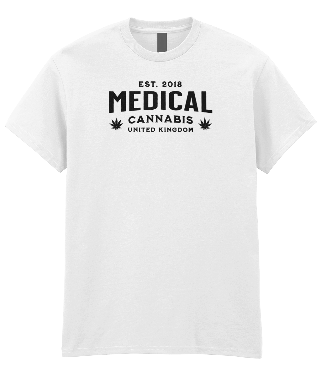 Medical Cannabis Est. 2018 Black Print Unisex T-Shirt