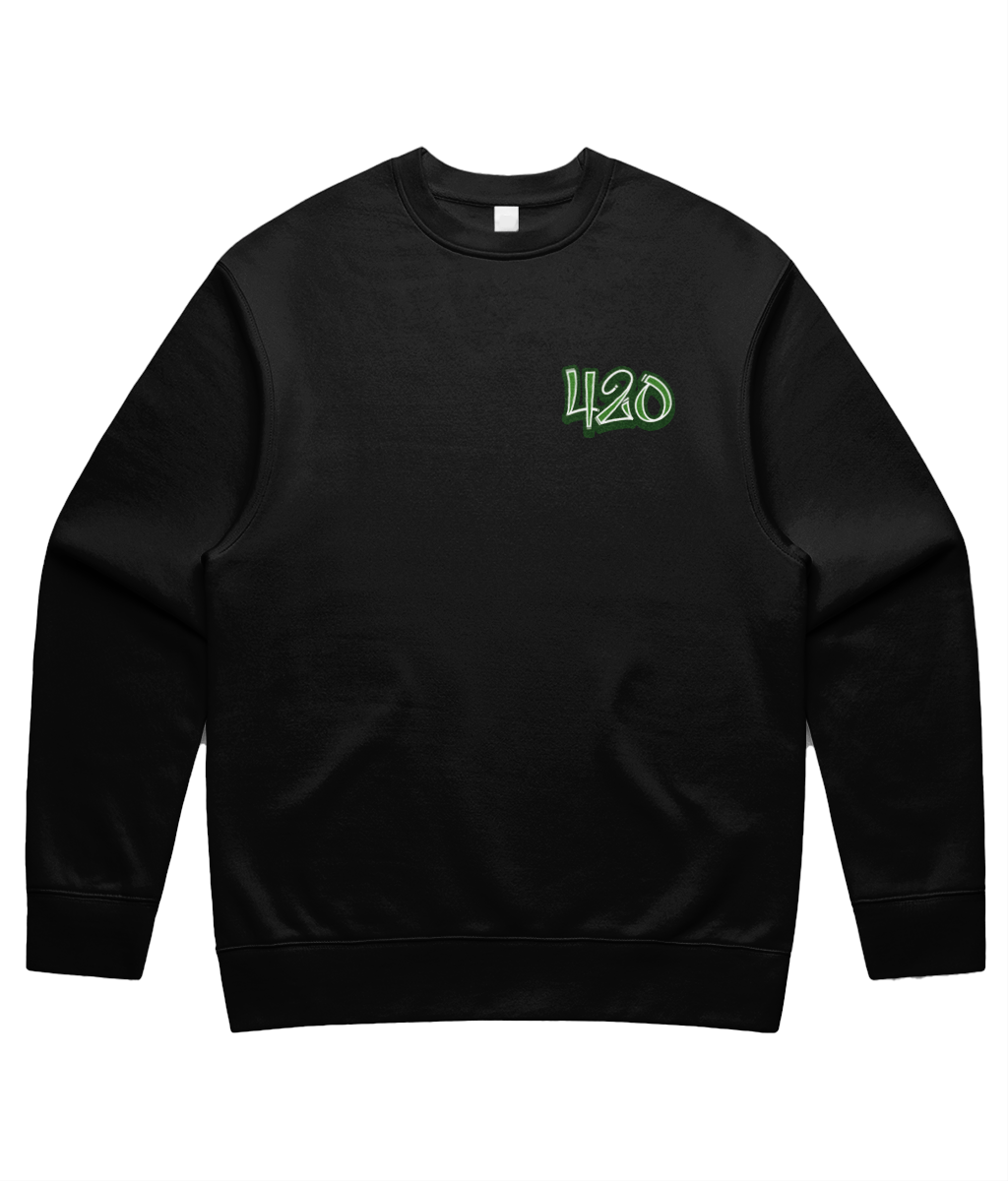 420 Brighton Green Logo Double Sided Unisex Sweatshirt