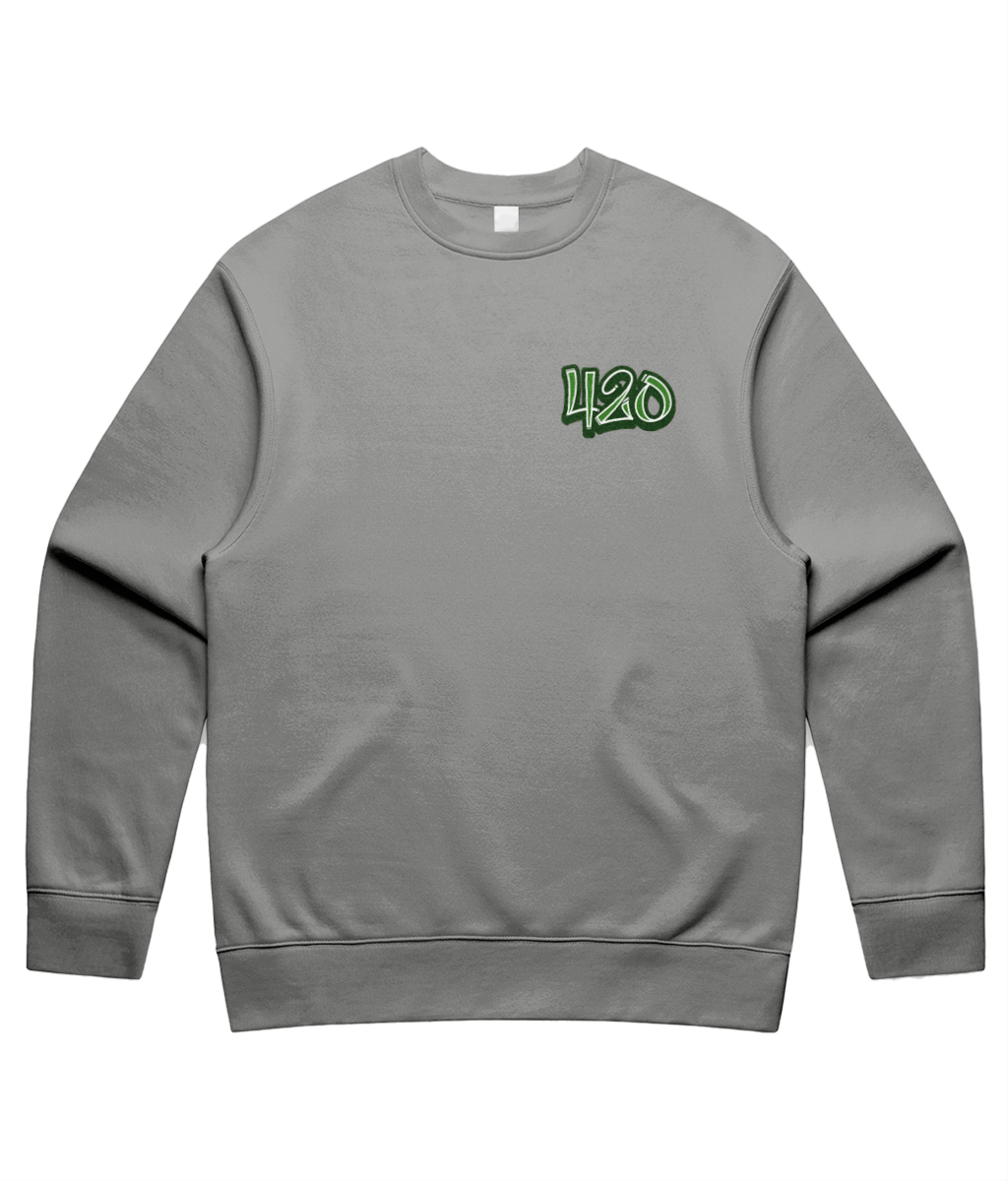 420 Brighton Green Logo Double Sided Unisex Sweatshirt
