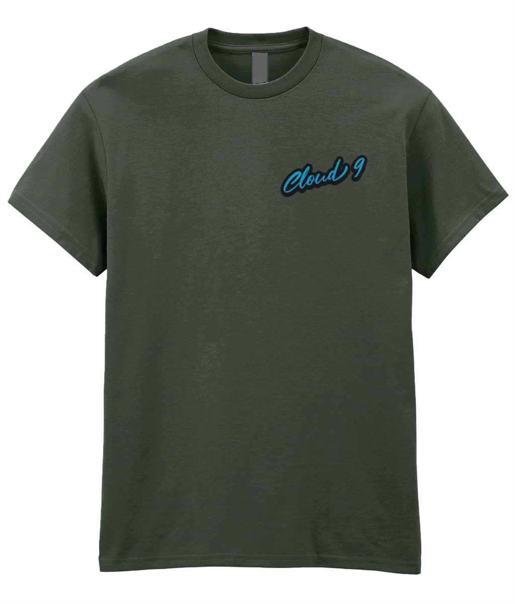 Cloud 9 Small Logo & Cloud Leaf Unisex T-Shirt