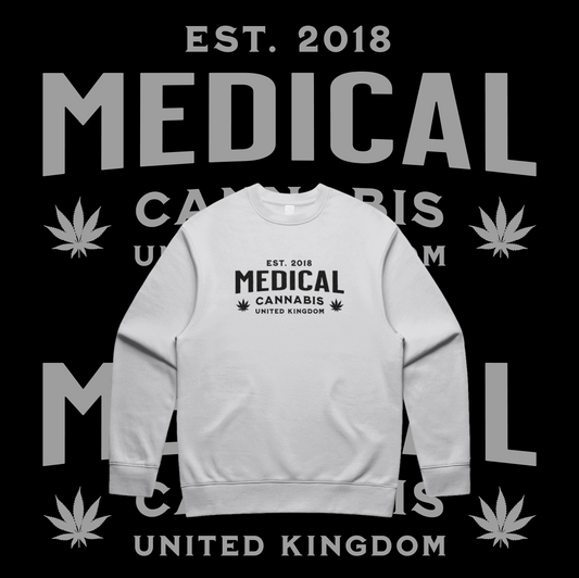 Medical Cannabis Est. 2018 Black Print Unisex Sweatshirt