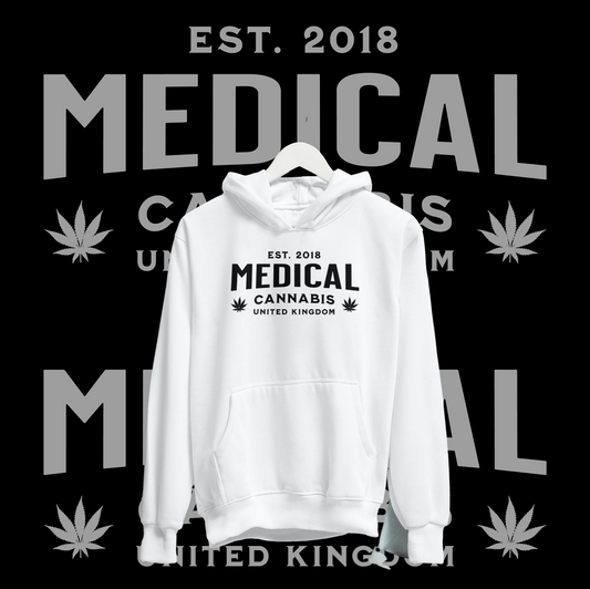 Medical Cannabis Est. 2018 Black Print Unisex Hoodie