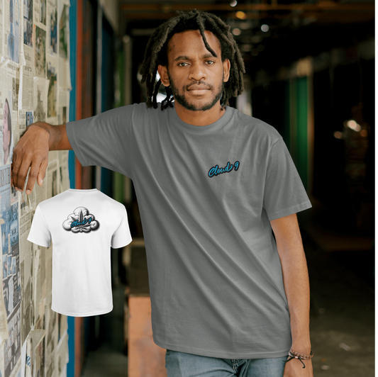 Cloud 9 Small Logo & Cloud Leaf Unisex T-Shirt