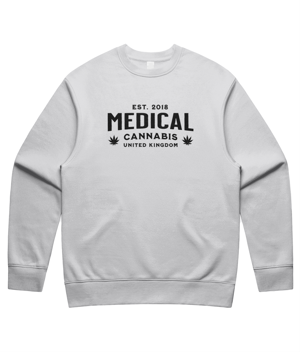 Medical Cannabis Est. 2018 Black Print Unisex Sweatshirt
