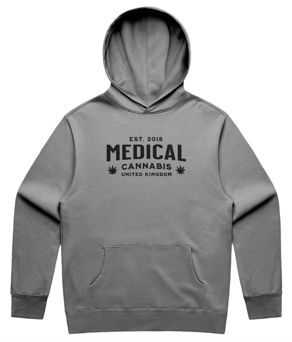 Medical Cannabis Est. 2018 Black Print Unisex Hoodie