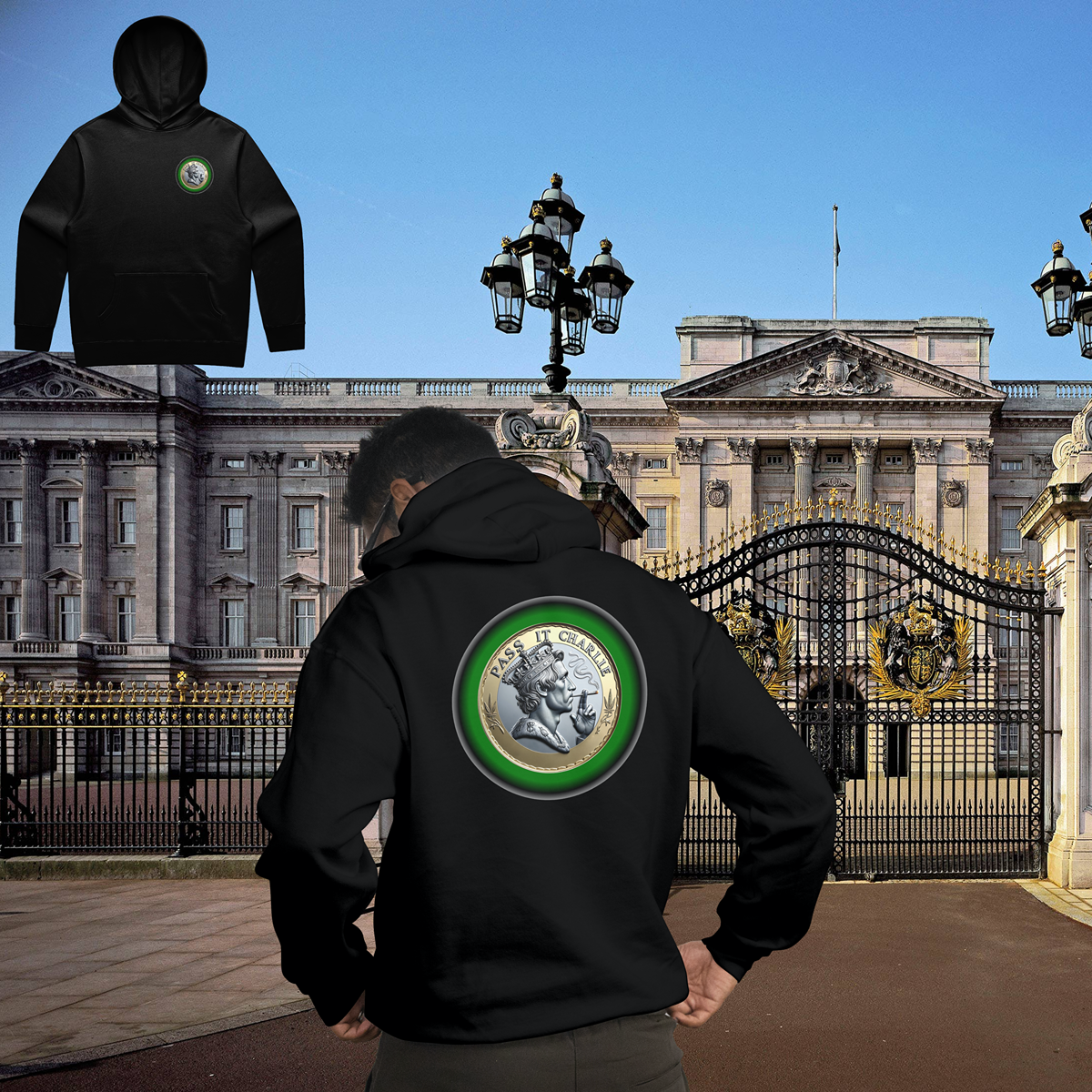 CLOUD 9 LEAF HOODIE ON GRAFFITI FROM LONDON